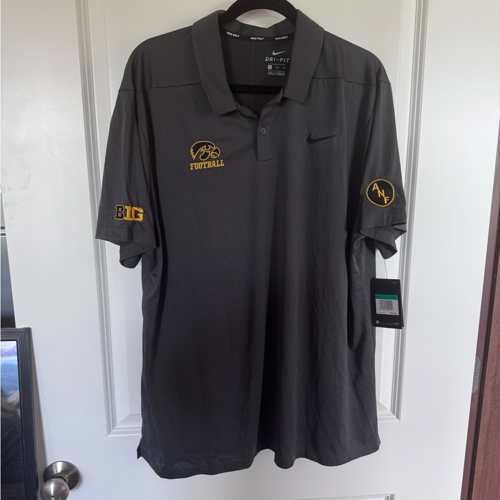 Nike Iowa Football Golf Top with Embroidered Details